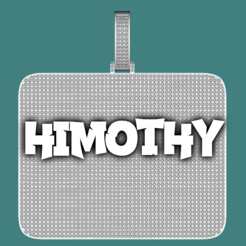 CUSTOM LETTER NECKLACE 3D BIG SQUARE sold by The GUU Shop