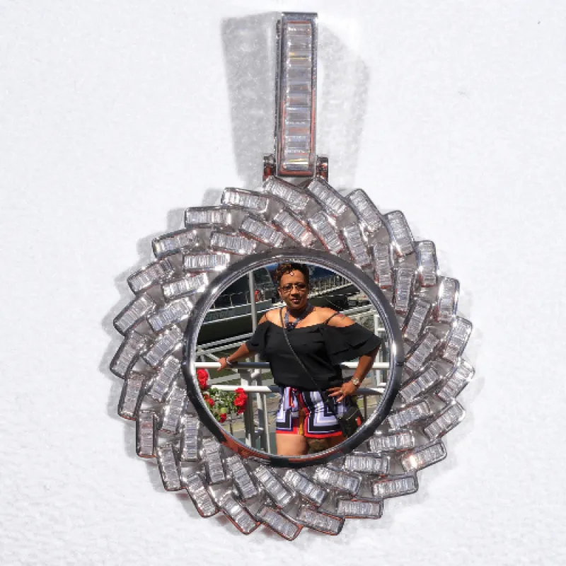 Large 3D Baguette Custom Picture Pendant made by The GUU Shop