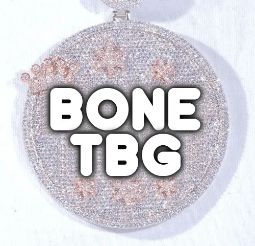 CUSTOM LETTER NECKLACE 3D BIG CROWN DISC sold by The GUU Shop