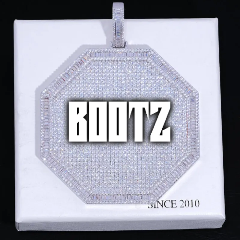 CUSTOM LETTER NECKLACE 3D BIG OCTAGON made by The GUU Shop