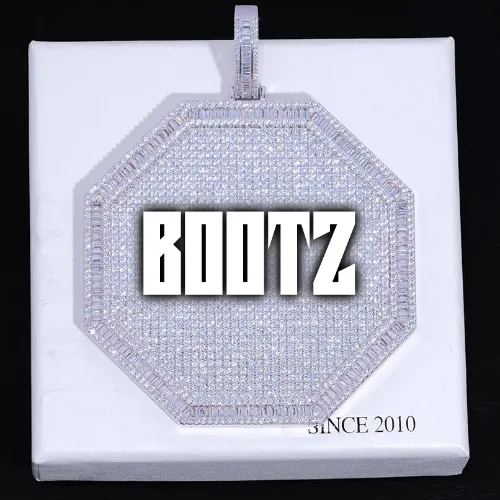 CUSTOM LETTER NECKLACE 3D BIG OCTAGON sold by The GUU Shop