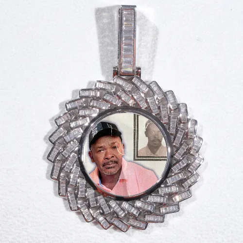 Large 3D Baguette Custom Picture Pendant sold by The GUU Shop