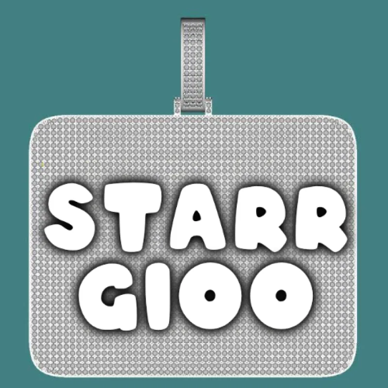 CUSTOM LETTER NECKLACE 3D BIG SQUARE sold by The GUU Shop