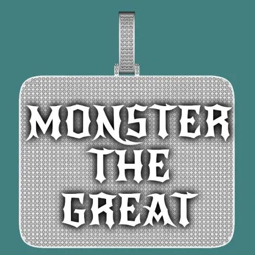 CUSTOM LETTER NECKLACE 3D BIG SQUARE sold by The GUU Shop