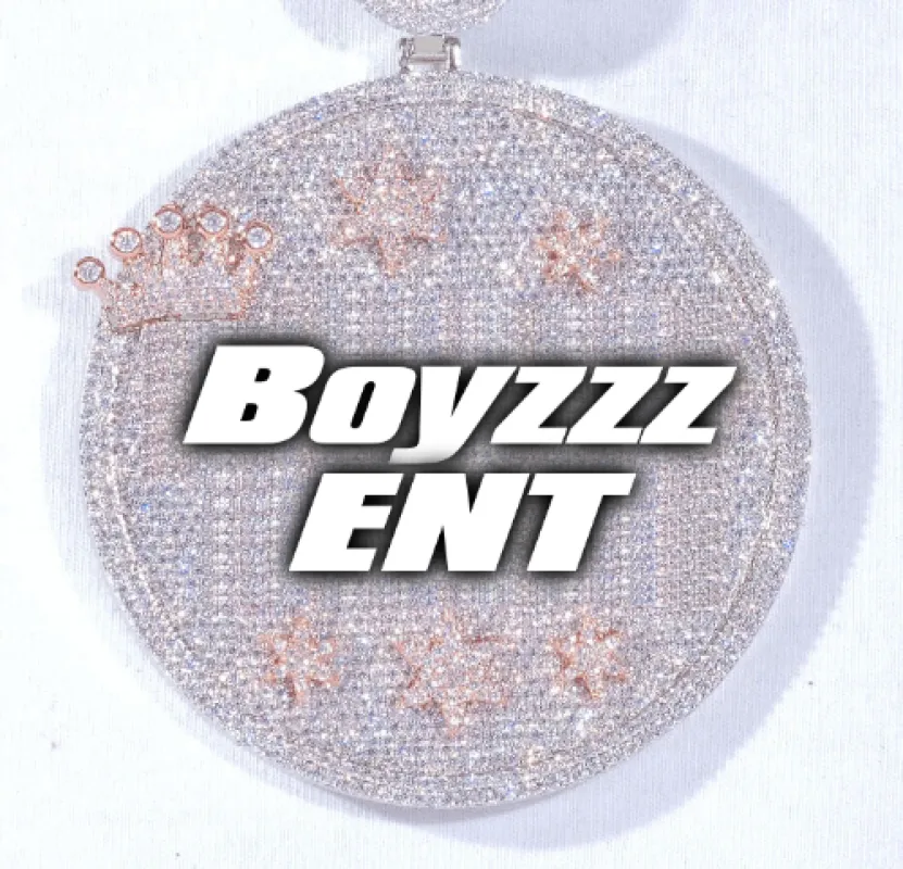 CUSTOM LETTER NECKLACE 3D BIG CROWN DISC sold by The GUU Shop