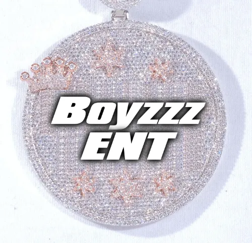 CUSTOM LETTER NECKLACE 3D BIG CROWN DISC sold by The GUU Shop