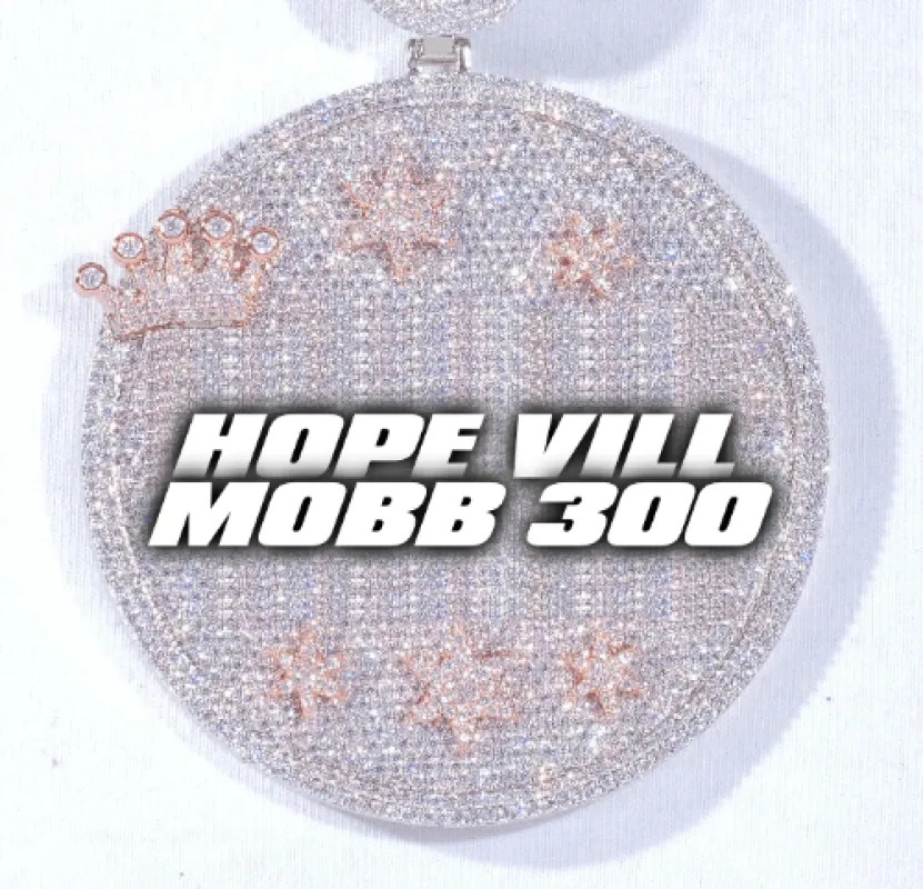 CUSTOM LETTER NECKLACE 3D BIG CROWN DISC made by The GUU Shop