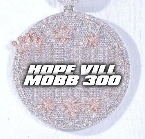 CUSTOM LETTER NECKLACE 3D BIG CROWN DISC sold by The GUU Shop