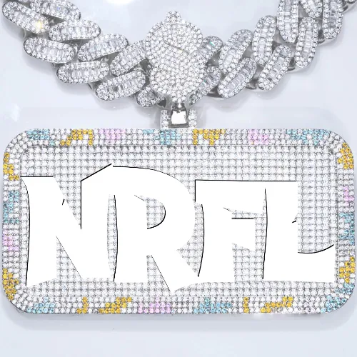 CUSTOM LETTER NECKLACE 3D COLORFUL SQUARE sold by The GUU Shop