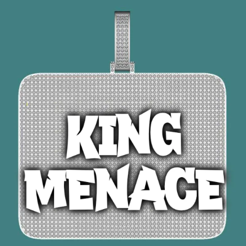 CUSTOM LETTER NECKLACE 3D BIG SQUARE sold by The GUU Shop