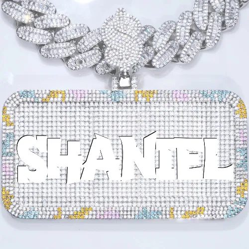 CUSTOM LETTER NECKLACE 3D COLORFUL SQUARE sold by The GUU Shop