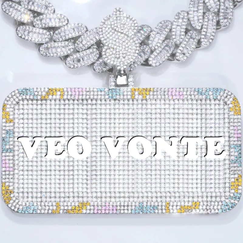 CUSTOM LETTER NECKLACE 3D COLORFUL SQUARE made by The GUU Shop