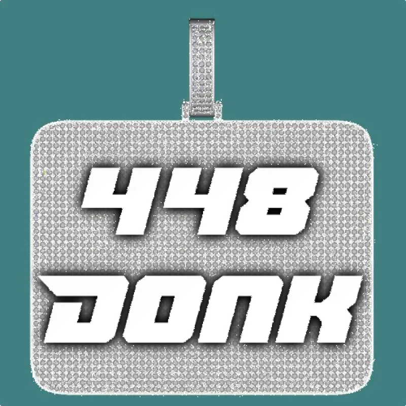 CUSTOM LETTER NECKLACE 3D BIG SQUARE sold by The GUU Shop