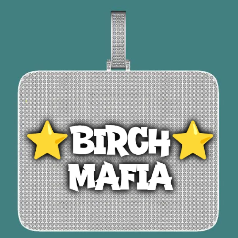 CUSTOM LETTER NECKLACE 3D BIG SQUARE sold by The GUU Shop