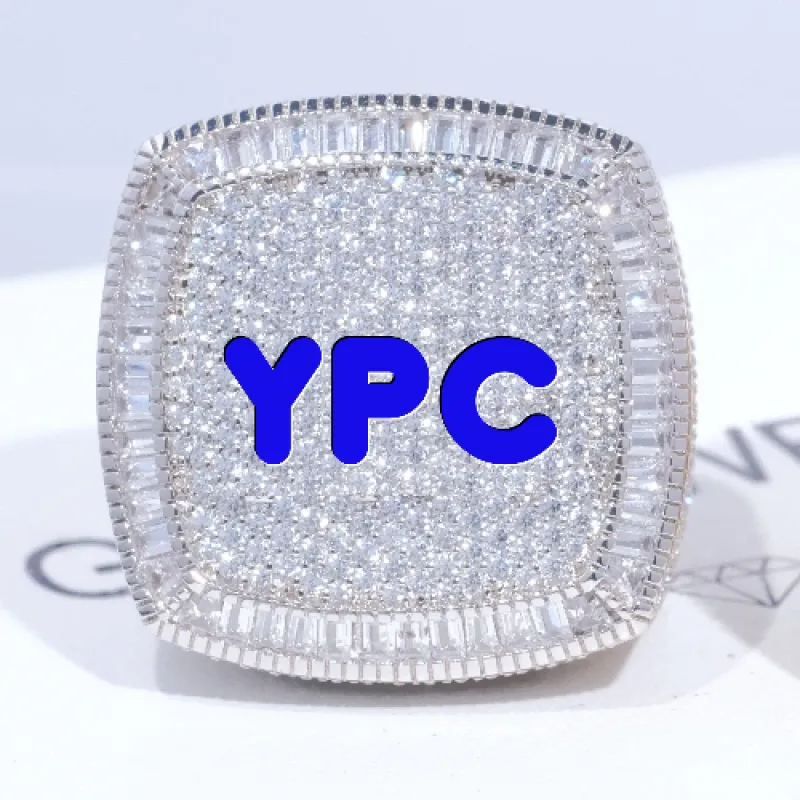 CUSTOM LETTER 3D ICED RING made by The GUU Shop