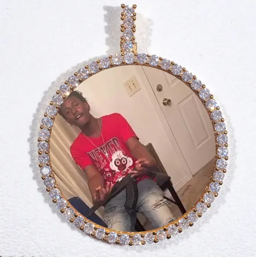 LARGE 3D CIRCLE CUSTOM PICTURE PENDANT sold by The GUU Shop