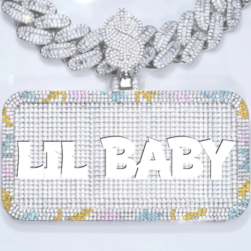 CUSTOM LETTER NECKLACE 3D COLORFUL SQUARE sold by The GUU Shop