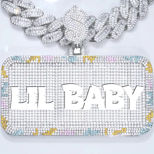 CUSTOM LETTER NECKLACE 3D COLORFUL SQUARE sold by The GUU Shop