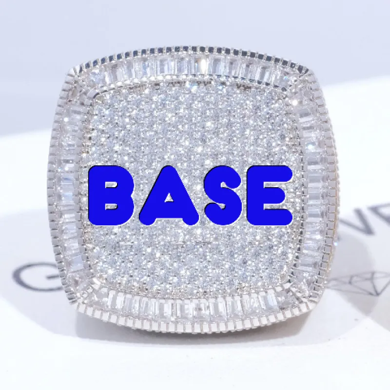 CUSTOM LETTER 3D ICED RING sold by The GUU Shop