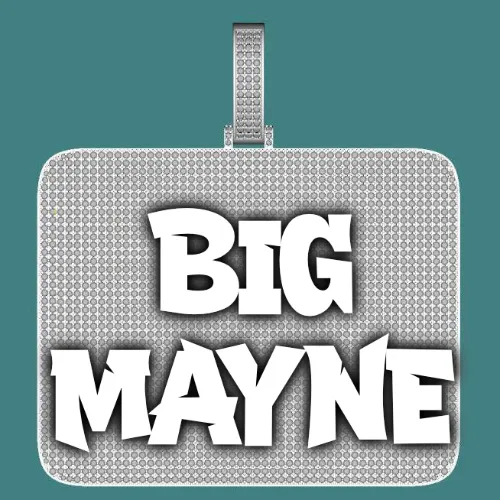 CUSTOM LETTER NECKLACE 3D BIG SQUARE sold by The GUU Shop