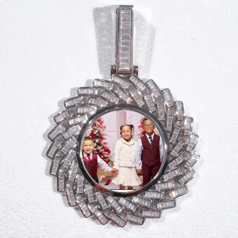 Large 3D Baguette Custom Picture Pendant sold by The GUU Shop