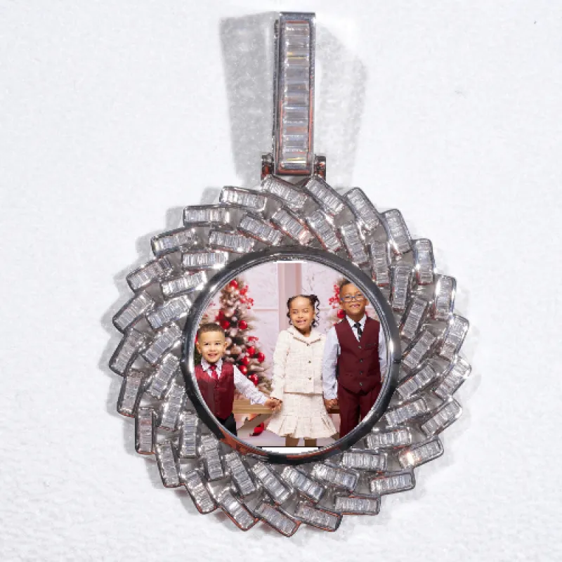 Large 3D Baguette Custom Picture Pendant sold by The GUU Shop