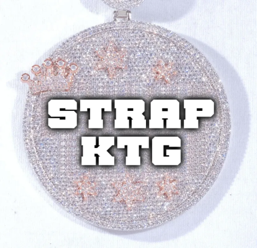 CUSTOM LETTER NECKLACE 3D BIG CROWN DISC sold by The GUU Shop