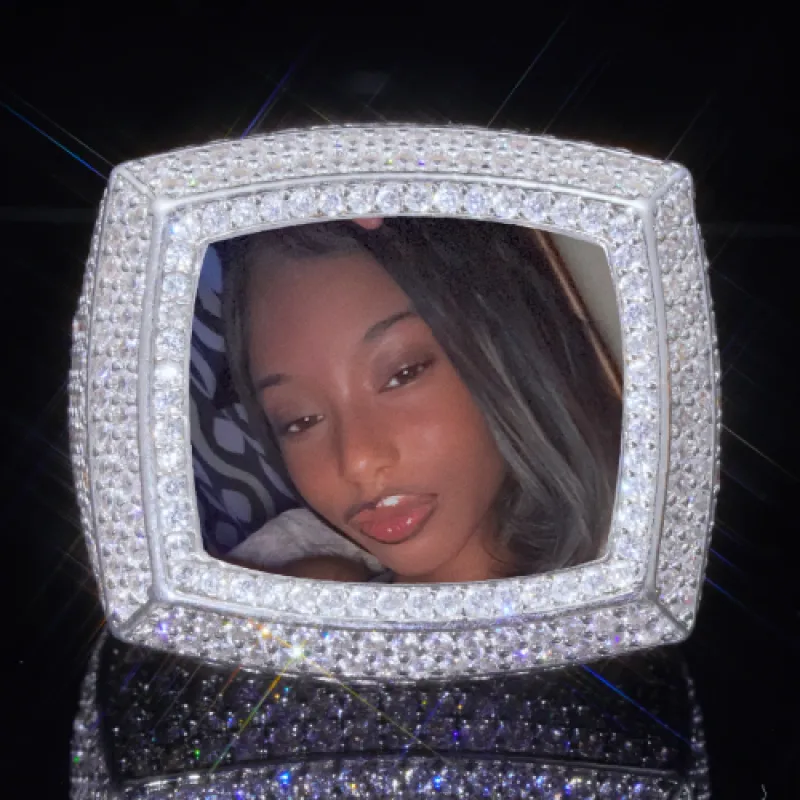 3D CUSTOM PICTURE ICED RING sold by The GUU Shop