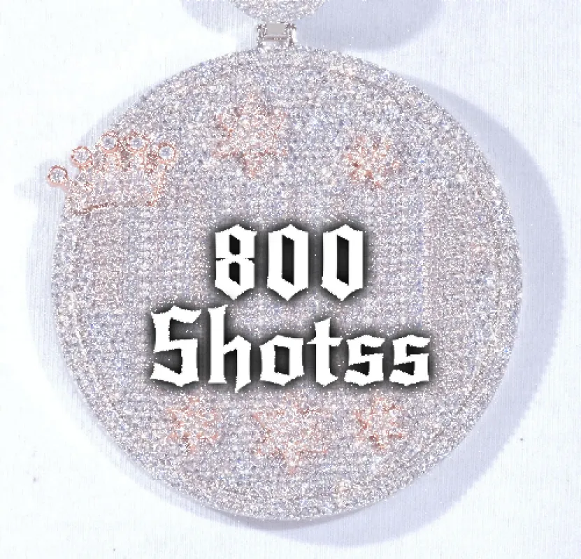 CUSTOM LETTER NECKLACE 3D BIG CROWN DISC sold by The GUU Shop