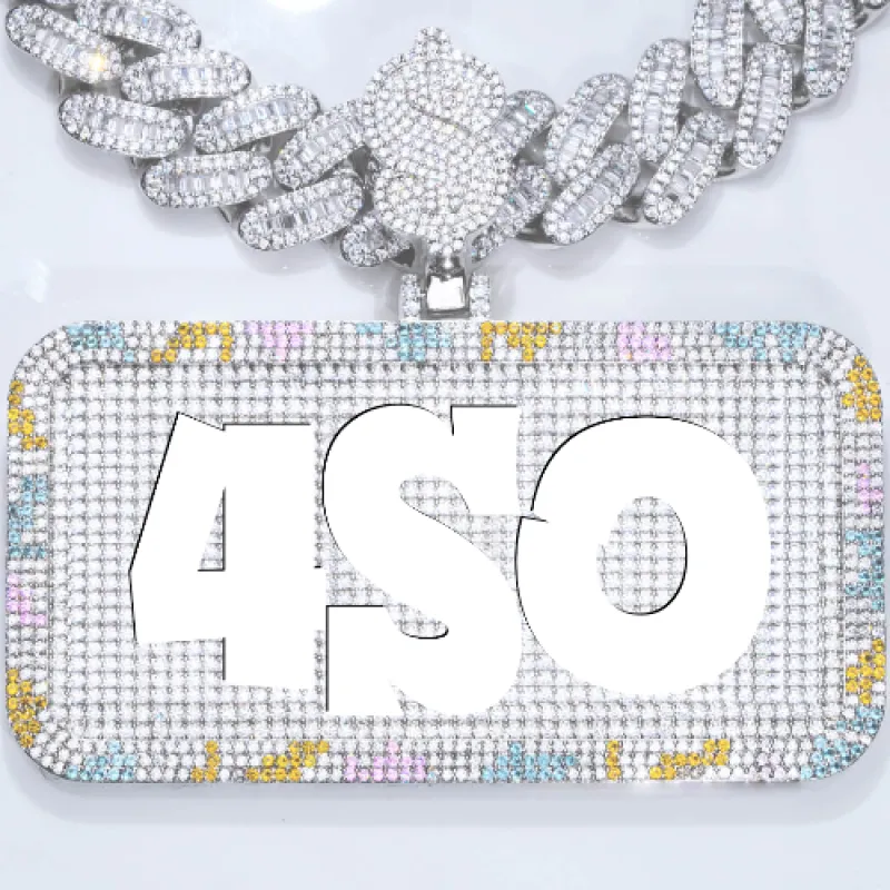 CUSTOM LETTER NECKLACE 3D COLORFUL SQUARE sold by The GUU Shop