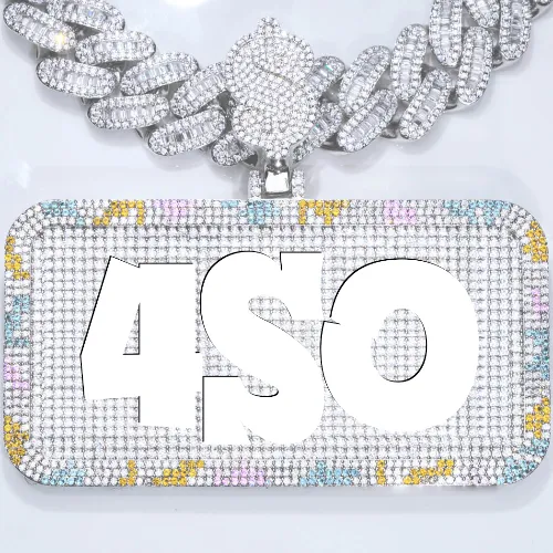 CUSTOM LETTER NECKLACE 3D COLORFUL SQUARE sold by The GUU Shop