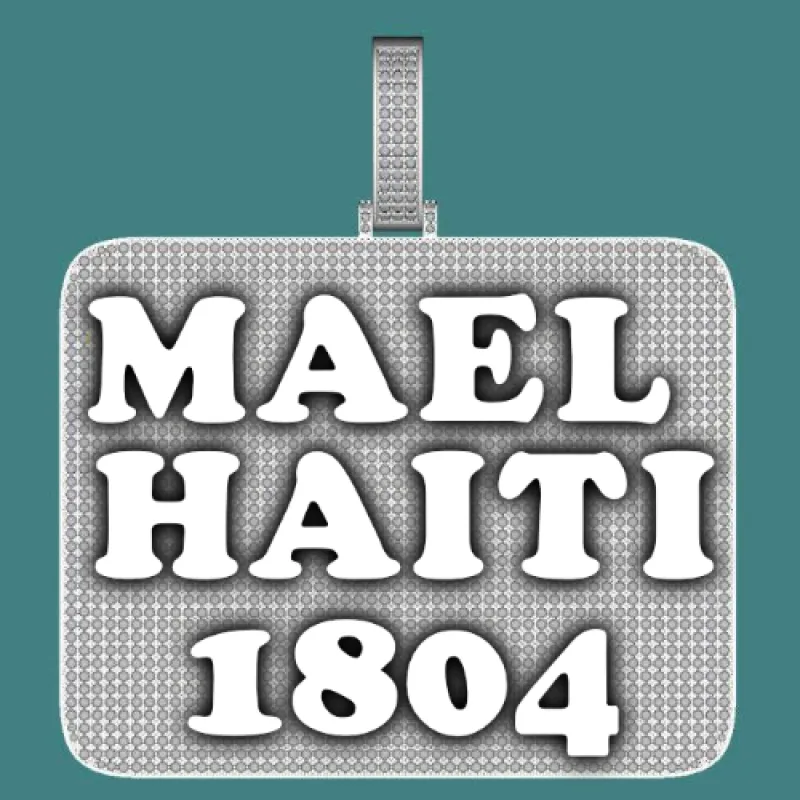 CUSTOM LETTER NECKLACE 3D BIG SQUARE made by The GUU Shop