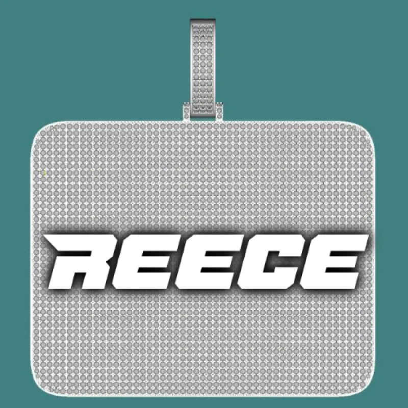 CUSTOM LETTER NECKLACE 3D BIG SQUARE sold by The GUU Shop