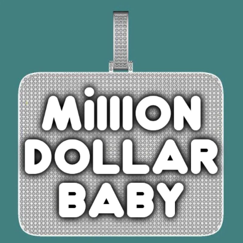 CUSTOM LETTER NECKLACE 3D BIG SQUARE made by The GUU Shop