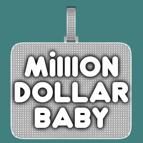 CUSTOM LETTER NECKLACE 3D BIG SQUARE sold by The GUU Shop