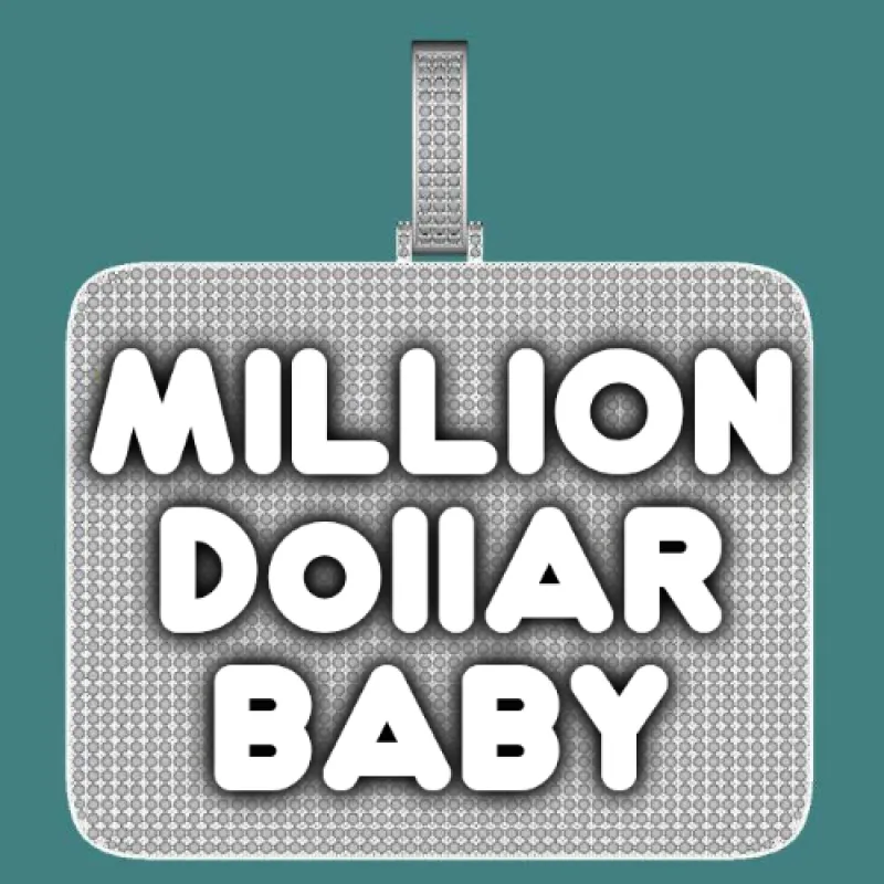 CUSTOM LETTER NECKLACE 3D BIG SQUARE sold by The GUU Shop