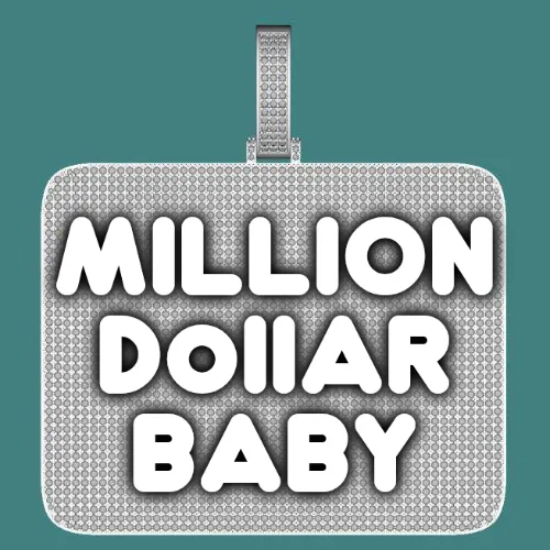 CUSTOM LETTER NECKLACE 3D BIG SQUARE sold by The GUU Shop