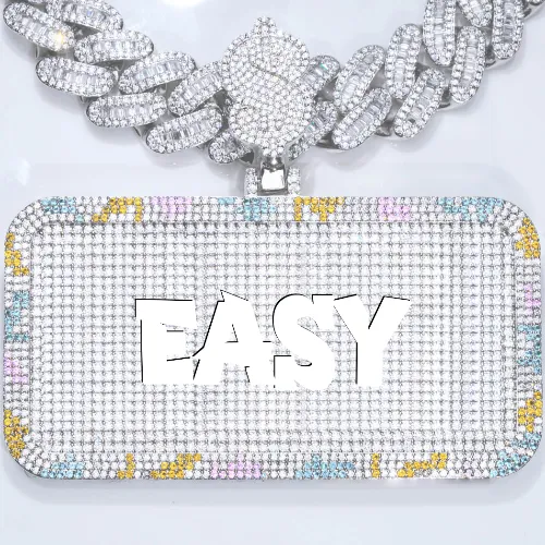 CUSTOM LETTER NECKLACE 3D COLORFUL SQUARE sold by The GUU Shop