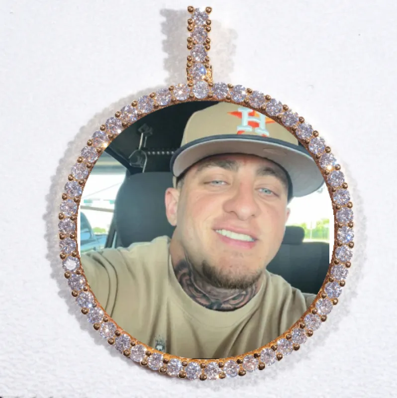 LARGE 3D CIRCLE CUSTOM PICTURE PENDANT made by The GUU Shop