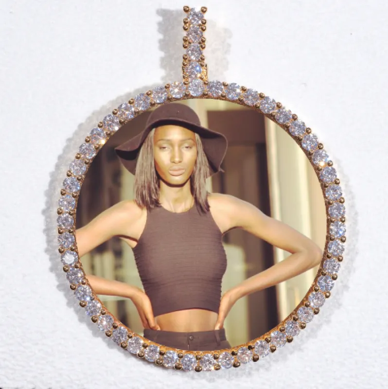 LARGE 3D CIRCLE CUSTOM PICTURE PENDANT sold by The GUU Shop