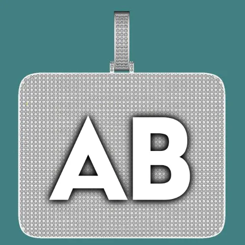 CUSTOM LETTER NECKLACE 3D BIG SQUARE sold by The GUU Shop