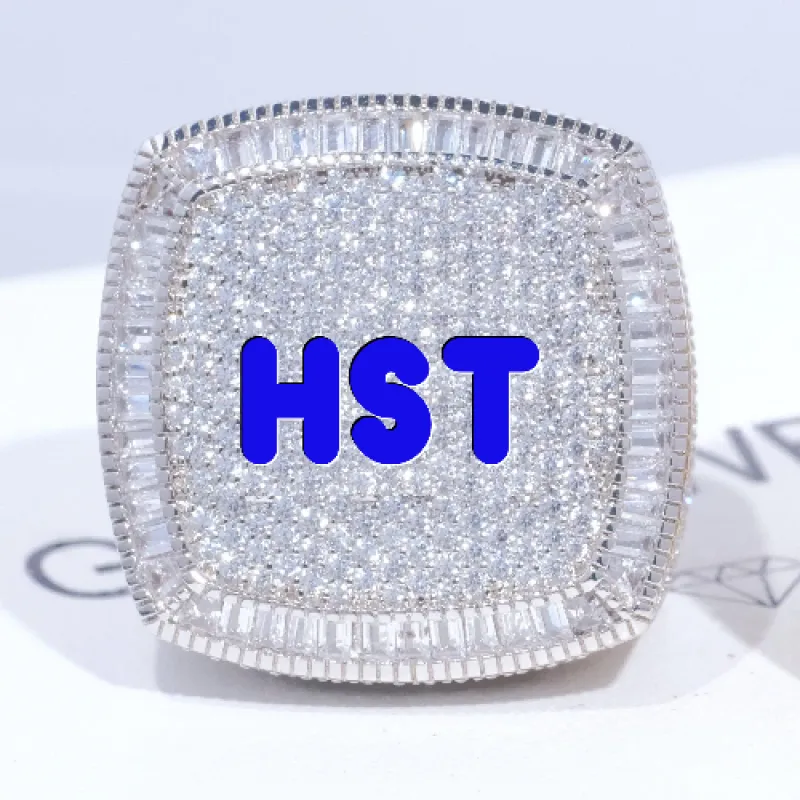 CUSTOM LETTER 3D ICED RING made by The GUU Shop