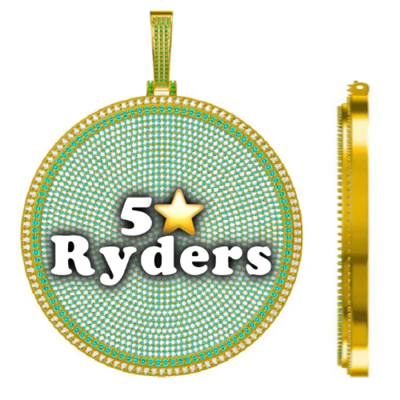 CUSTOM LETTER NECKLACE 3D BIG DISC sold by The GUU Shop