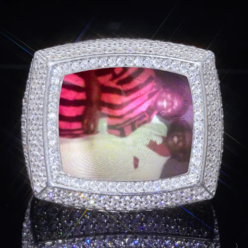 3D CUSTOM PICTURE ICED RING sold by The GUU Shop