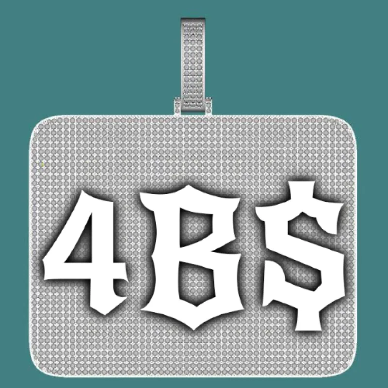 CUSTOM LETTER NECKLACE 3D BIG SQUARE sold by The GUU Shop