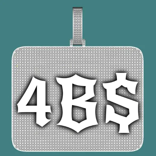 CUSTOM LETTER NECKLACE 3D BIG SQUARE sold by The GUU Shop