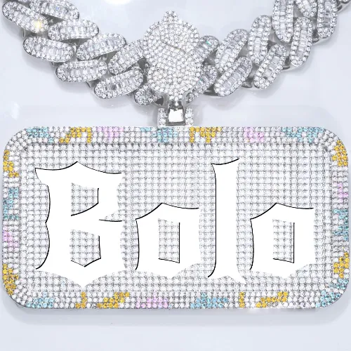CUSTOM LETTER NECKLACE 3D COLORFUL SQUARE sold by The GUU Shop
