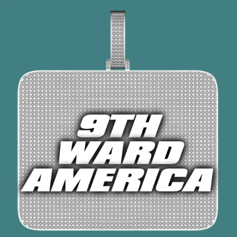 CUSTOM LETTER NECKLACE 3D BIG SQUARE sold by The GUU Shop