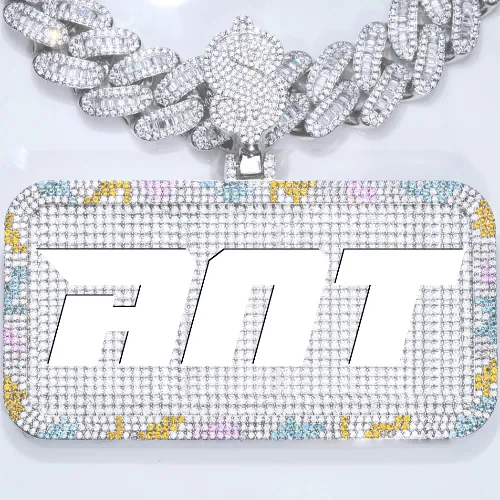 CUSTOM LETTER NECKLACE 3D COLORFUL SQUARE sold by The GUU Shop