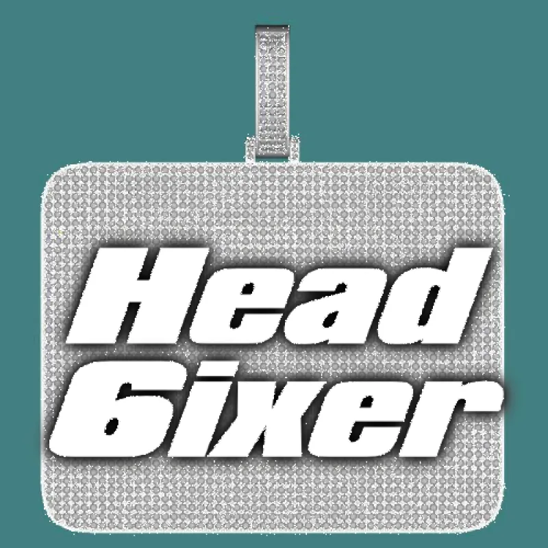 CUSTOM LETTER NECKLACE 3D BIG SQUARE sold by The GUU Shop